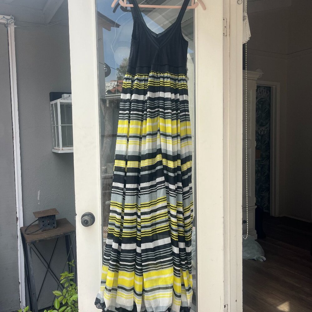 Free People corset top with eyelet print and accordian pleated skirt bottom